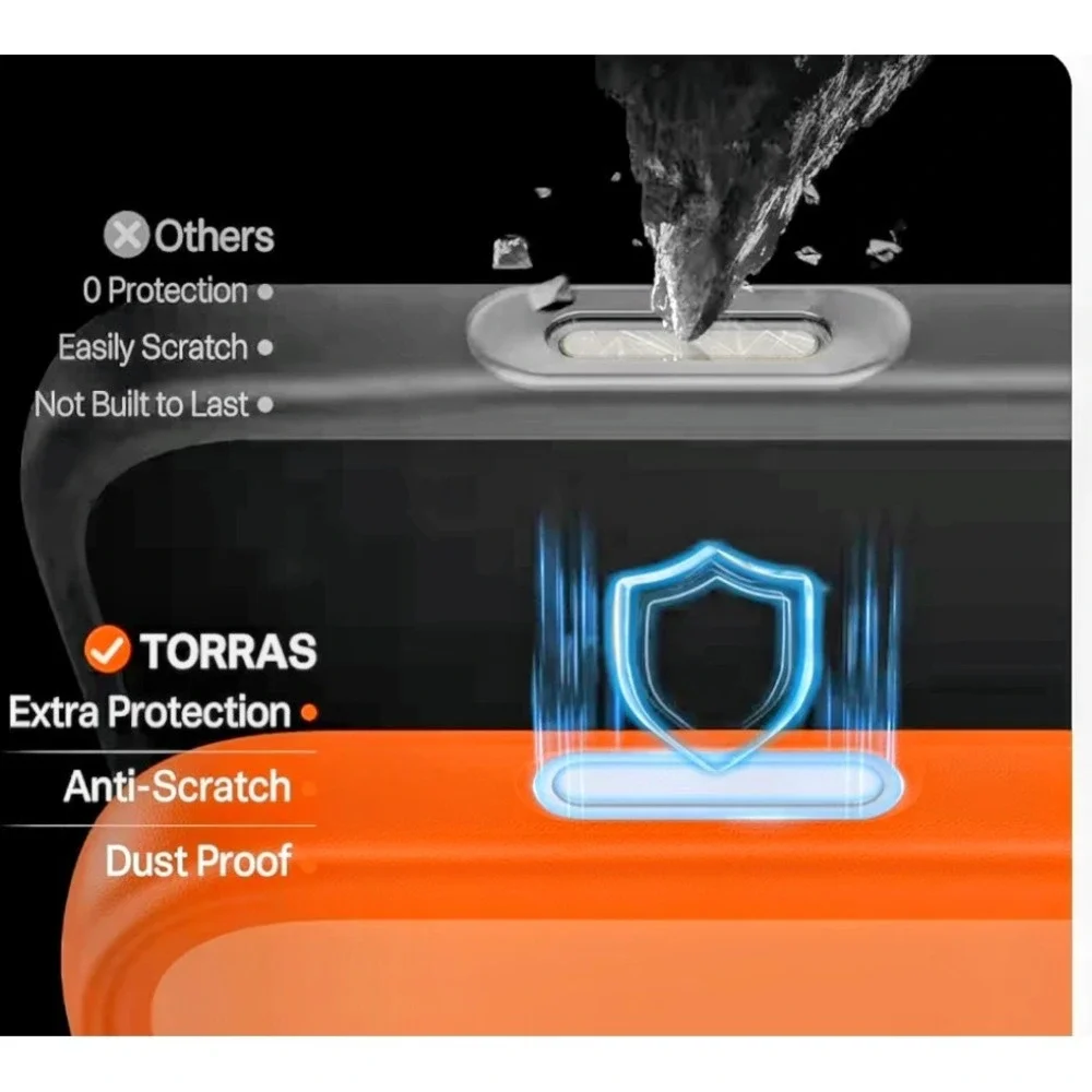 TORRAS Shockproof iPhone 17 Pro Case Cosmic Orange Military Grade 12FT Drop